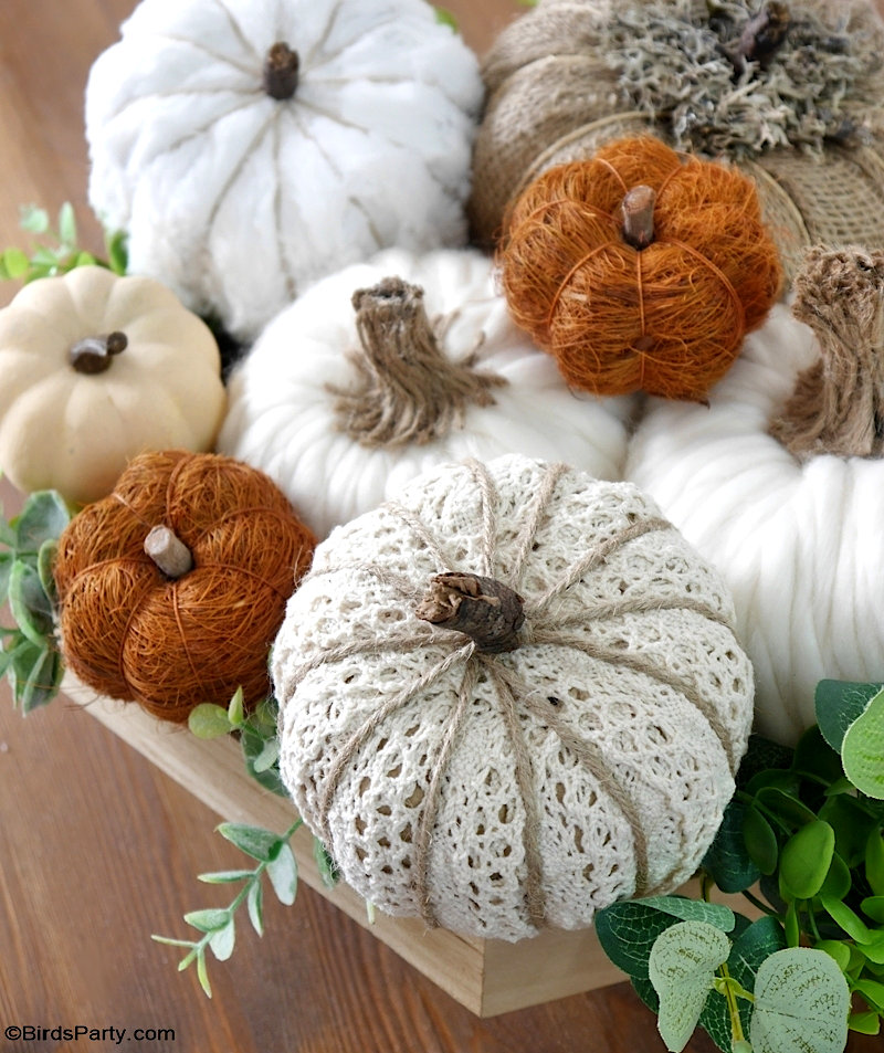 5 Décorations de Citrouilles DIY pour l'Automne - des décorations faciles pour transformer des citrouilles bon marché en un décor haut de gamme!