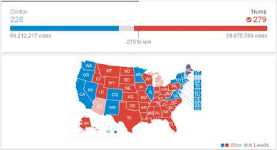 Hillary won the popular vote by 336,429