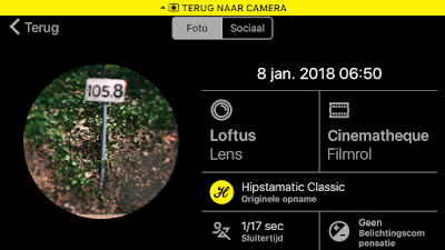 Schermafbeelding Hipstamatic-instellingen Loftus + Cinematheque