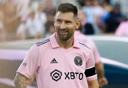Lionel Messi après ses deux passes décisives avec l'Inter Miami