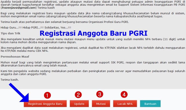 Download Formulir Registrasi Anggota PGRI Dan Cara Registrasi Online Tahun 2017  SDN 2 Pasar Batu