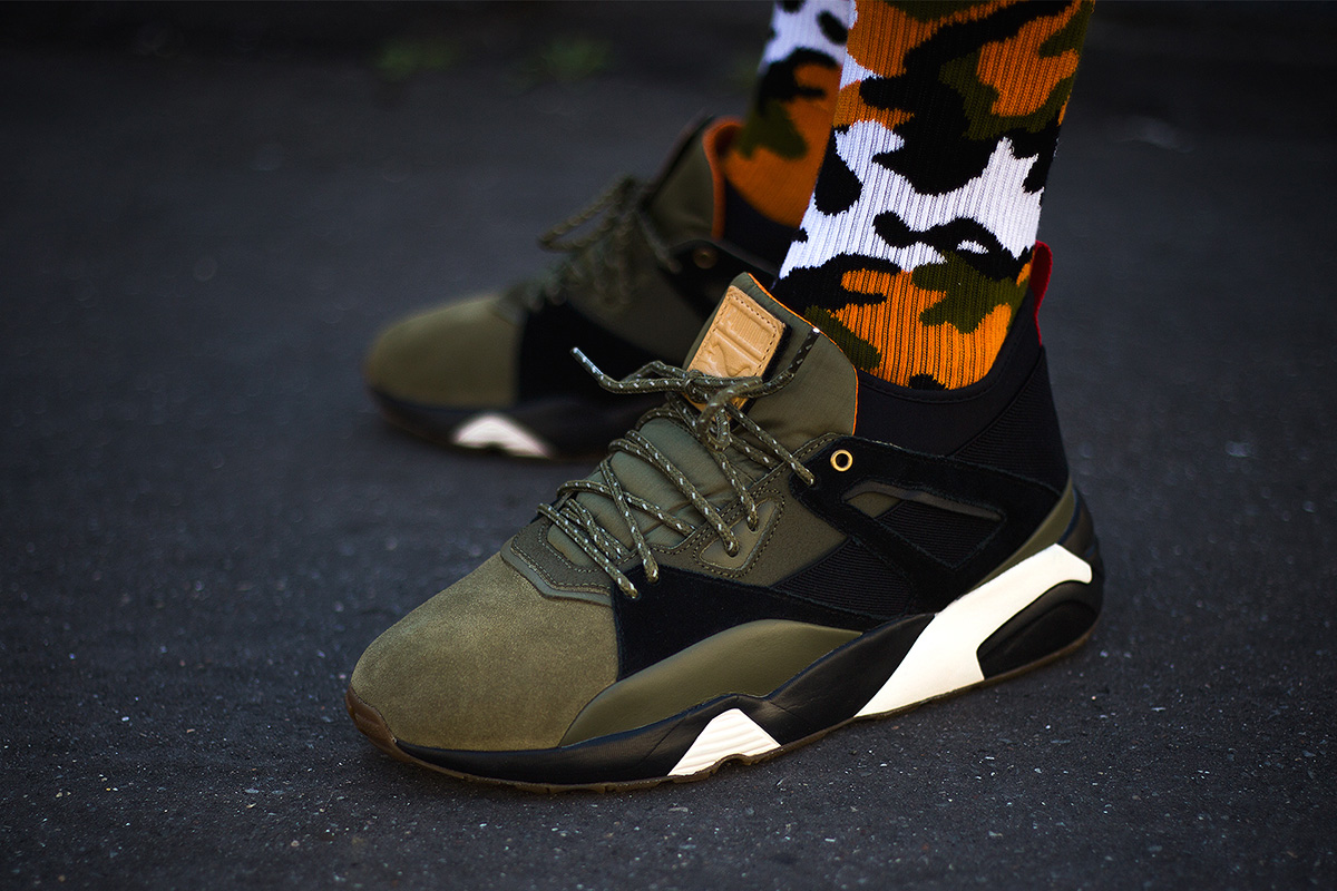 Sneakerness x PUMA Blaze of Glory Sock Paris Patriot Green Black