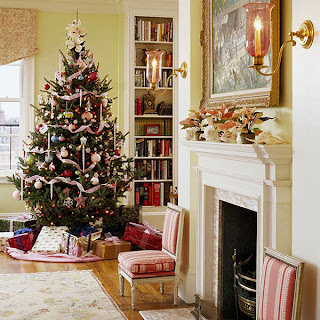 light pink Marry Christmas Living Room Ideas