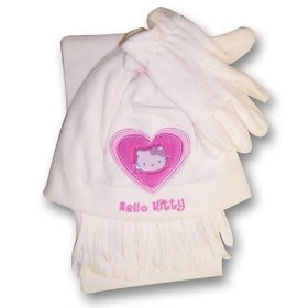 Hello Kitty Scarf Beanie Glove SetPrice is $15.xx