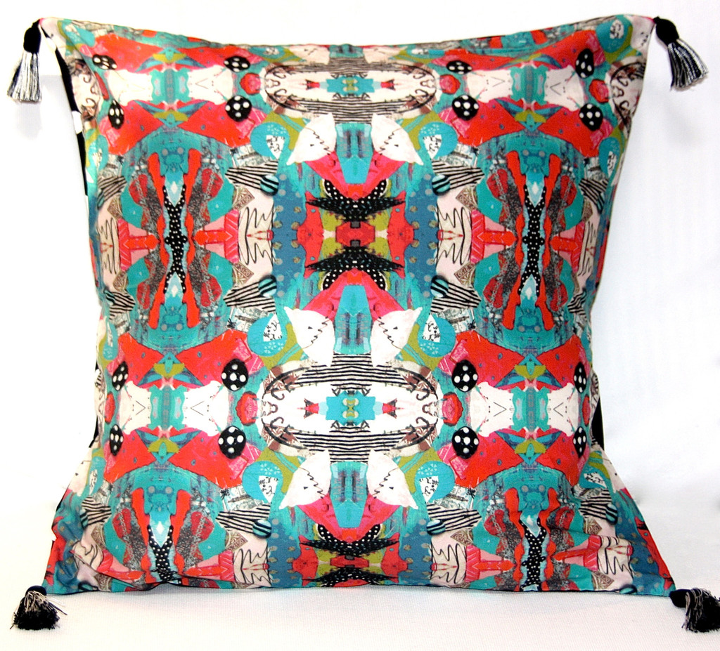 Turquoise Bird Pillow