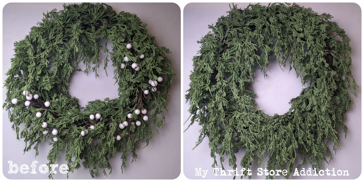 deconstructed holiday wreath