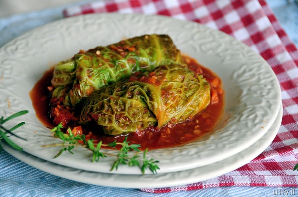 Braised Stuffed Cabbage