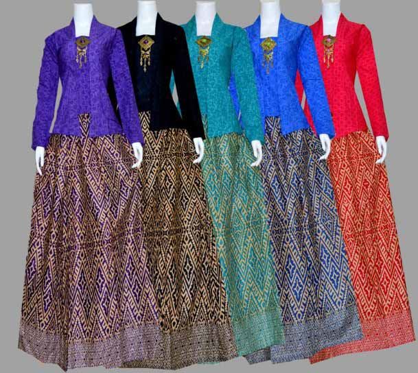  29 model  baju batik  setelan wanita  kombinasi rok  