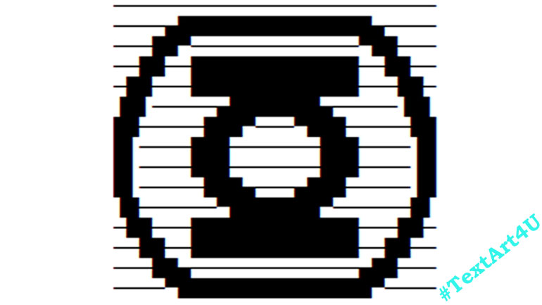 Green Lantern Symbol ASCII Text Art Copy Paste | Cool ...