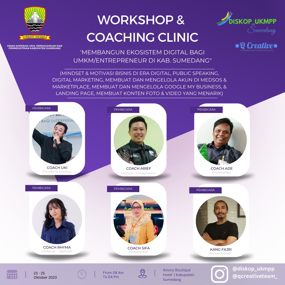 Workshop dan Coaching Clinic Membangun Eksositem Digital bagi UMKM Entrepreneur Kabupaten Sumedang