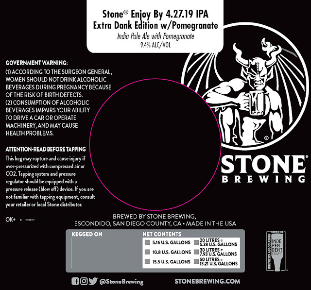 Stone Enjoy By 4.27.19 IPA Extra Dank Edition w/Pomegranate