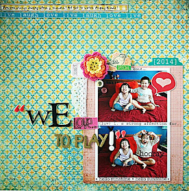 SRM Stickers Blog - Love to Play Layout by Yvonne - #layout #stickers #doily #borders