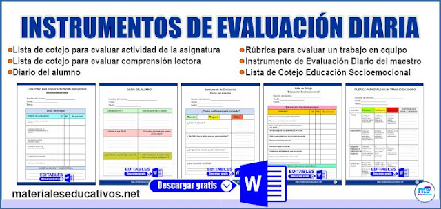 INSTRUMENTOS DE EVALUACIÓN DIARIA