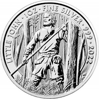 Мифы и легенды Англии (3) Маленький Джон    серебряная монета