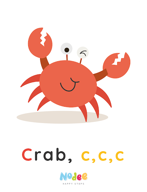 Letter C - crab  -  Nodee Happy Steps