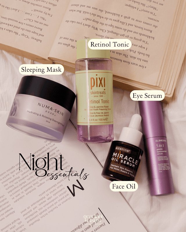 Night Essentials (Sleeping Mask, Retinol Tonic, Face Oil, Eye Serum)