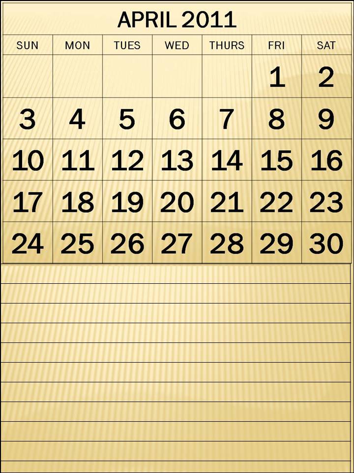 printable calendar 2011 april. PRINTABLE CALENDAR 2011 APRIL