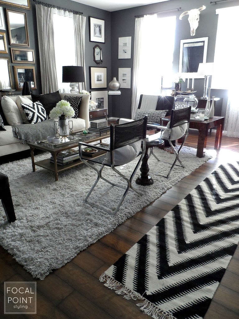 FOCAL POINT STYLING: THRIFTED CHIC: BLACK & WHITE LIVING ...