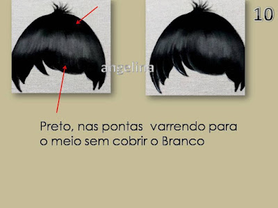 pintura em tecido como pintar cabelo preto