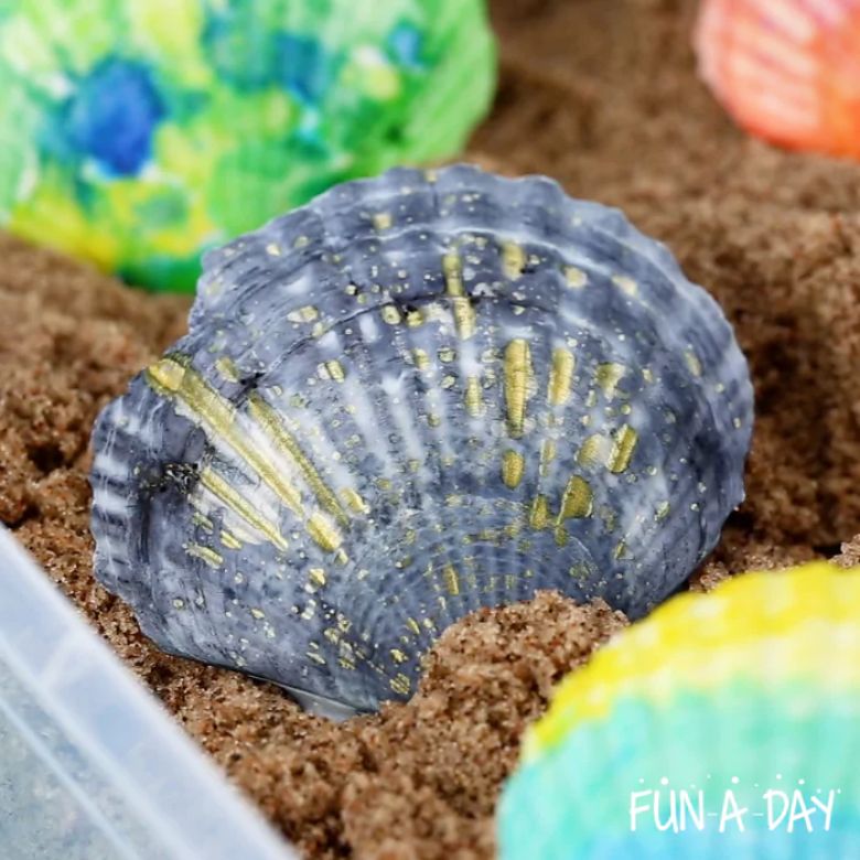 Seashell painting for kids