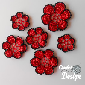 Flower leaf crochet free pattern