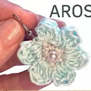 Aretes de Flores a Ganchillo