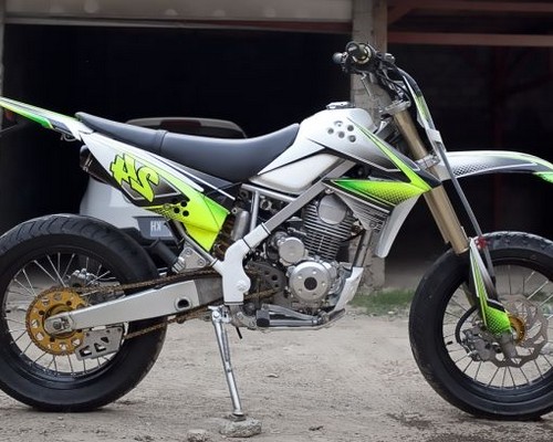 Modifikasi klx  150 supermoto motor  kawasaki buat adventure 