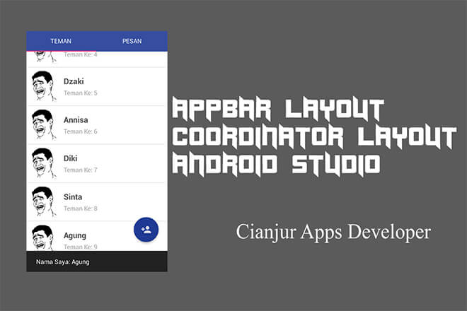 Cara Membuat AppBarLayout dan CoordinatorLayout di Android Material Design