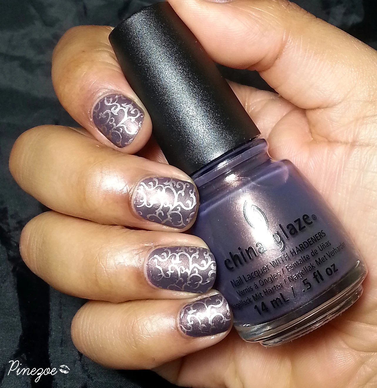 China Glaze - Choo choo choose you & stamping fleurs arabesques