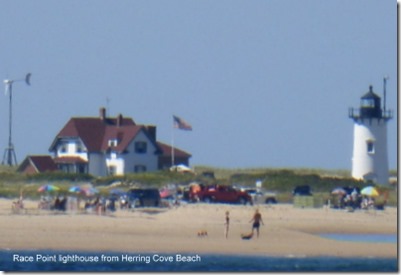 Race Point lighthouse from Herring Cove Beach