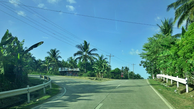 cross-country road intersection with circumferential road on Biliran Island