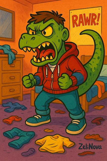 T-Rex adolescente muy enojado