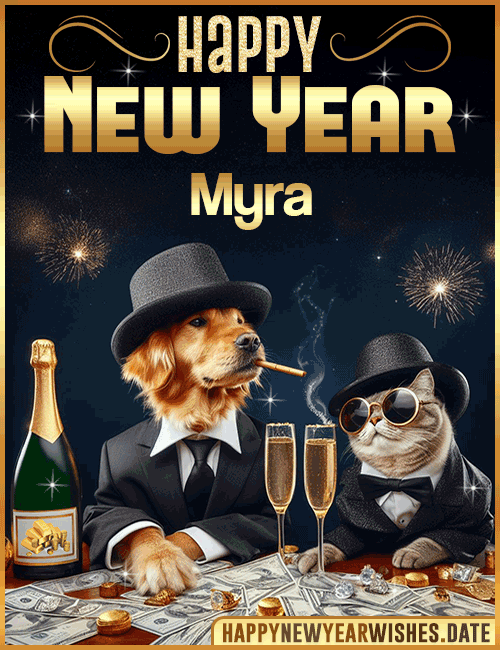 Happy New Year wishes gif Myra