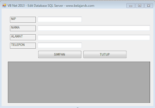 Cara Edit Database SQL Server VB Net 2013 | Belajar Visual Basic 2013 Lengkap