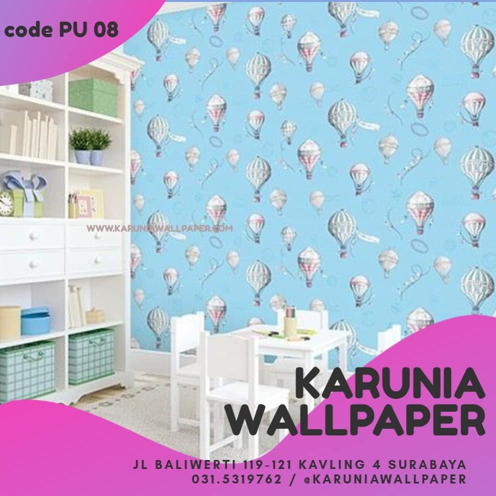 jual wallpaper dinding kamar warna pelangi anak