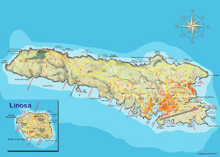 mappa dell'Isola di Lampedusa