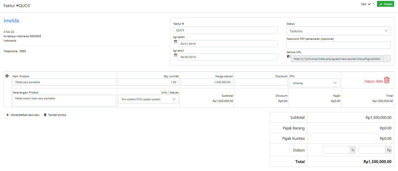 INVOICE ONLINE PENCATATAN PROJECT TENDER, aplikasi, invoice, online, pembukuan, program, software, invoice online, ANDROID, iphone,mesin kasir online