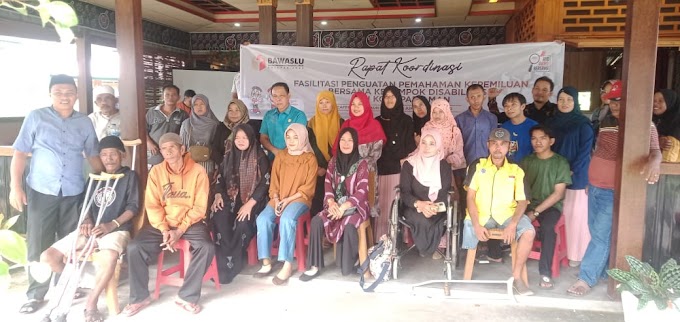 Bawaslu Kota Pariaman Gelar Rakor Penguatan Pemahaman Kepemiluan Bersama 40 Orang Disabilitas