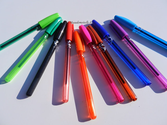 Activité : dessiner avec des stylos billes colorés