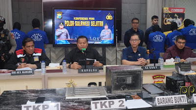 Kapolda Sulsel Gelar Konferensi Pers, Terkait Pengungkapan Sabu di Kampus UNM Parang Tambung Makassar