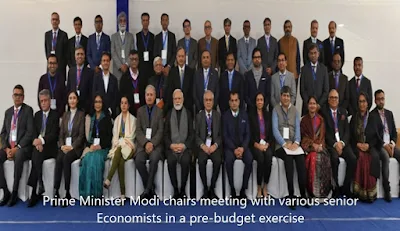 Prime Minister Modi chairs meeting with various senior Economists in a pre-budget exercise