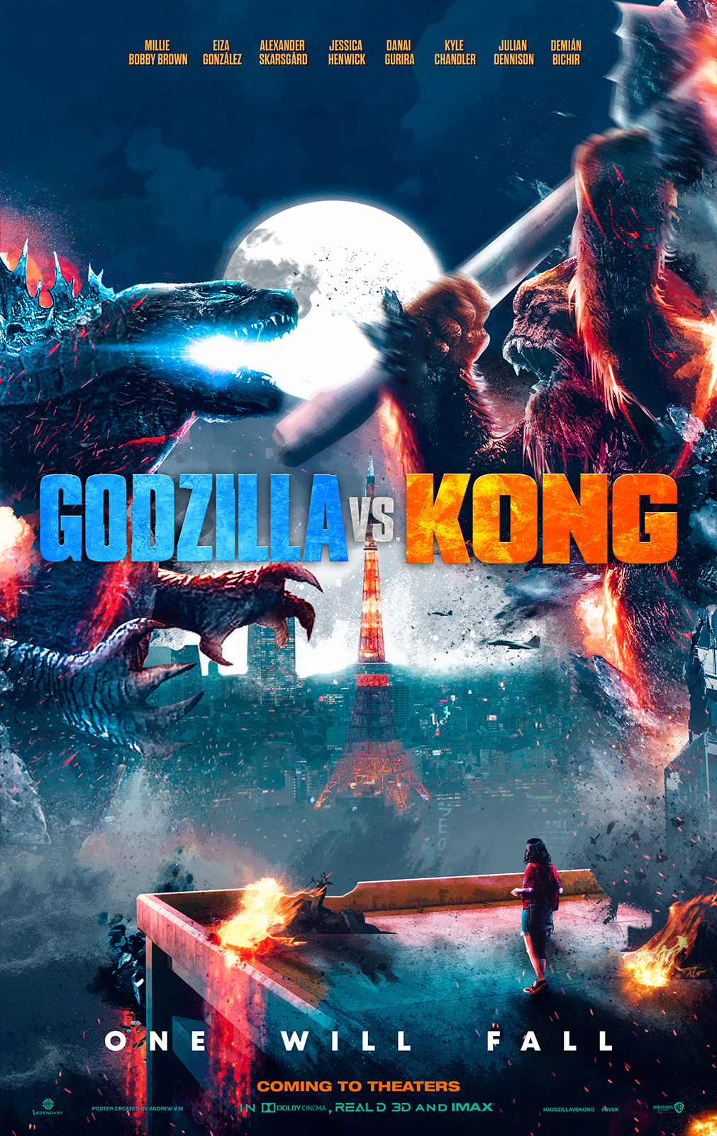 GODZILLA VS KONG Poster HD 2020 "fight" (By Andrew V.M)