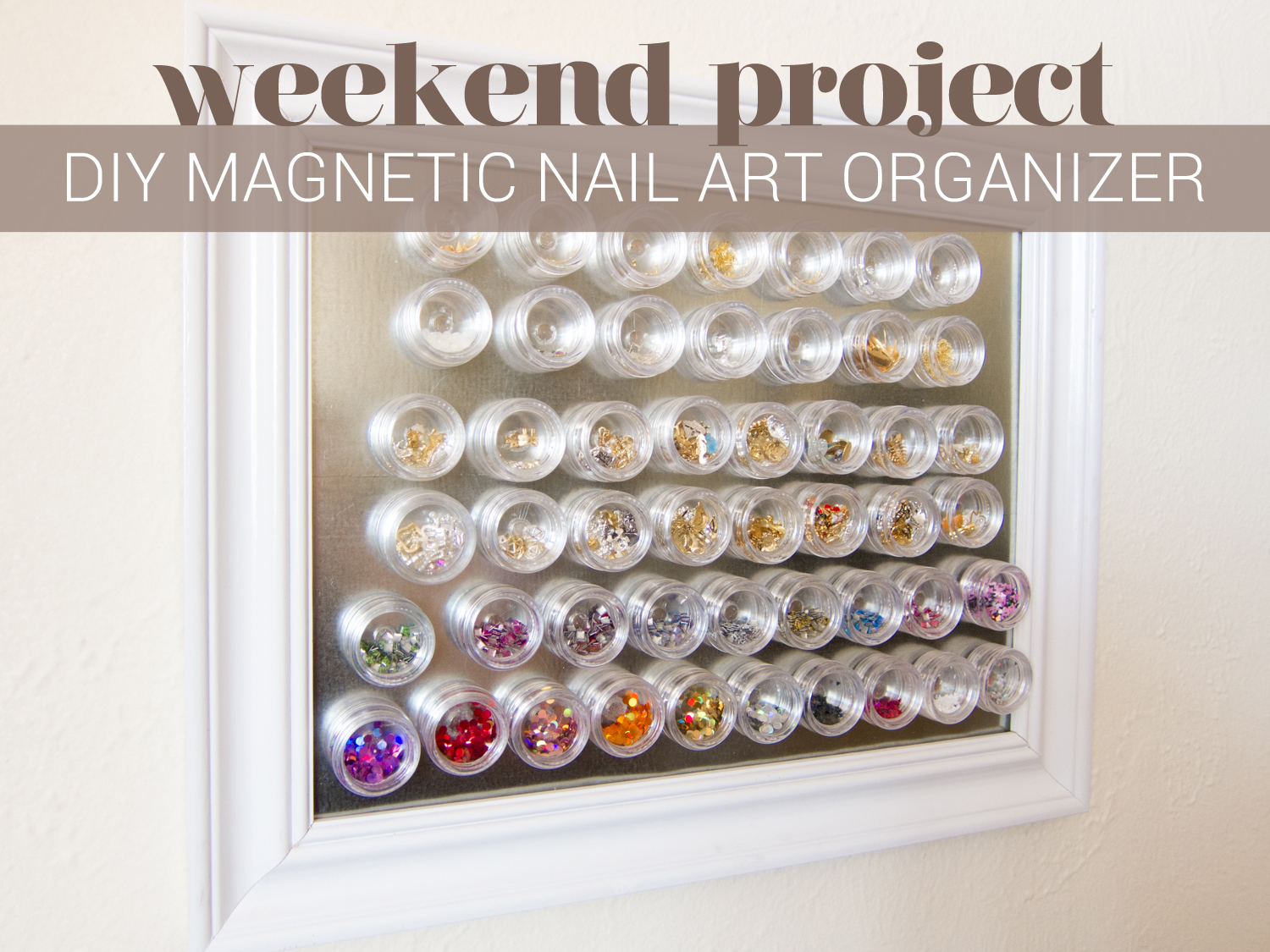 diy magnetic nail art organizer leader