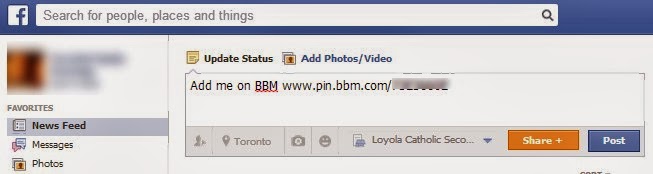 cara mudah untuk menambahkan
kontak BBM melalui Facebook 