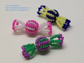 Candies out of seed beads and round beads