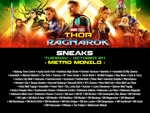 Catch THOR: RAGNAROK on October 24, 2017, 7PM Nationwide