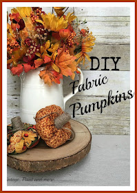 Vintage, Paint and more... a step by step tutorial to make little pumpkins from the fabric of your choice