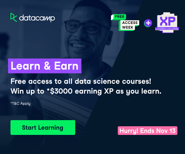 Datacamp FREE Access Week + XP Learner Challenge