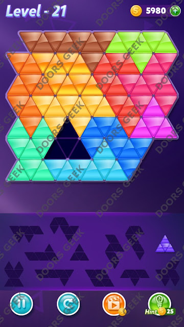 Block! Triangle Puzzle Grandmaster Level 21 Solution, Cheats, Walkthrough for Android, iPhone, iPad and iPod