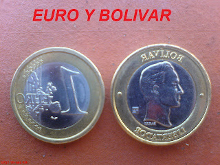 Equivalencia entre el euro y el bolívar